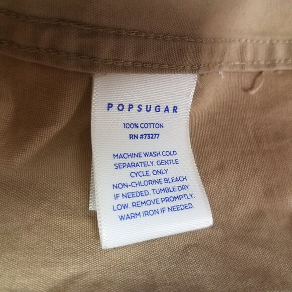 NEW Popsugar Women's XS Trench Coat in Beige / Tan 100% Cotton NWT $80 - Picture 8 of 11
